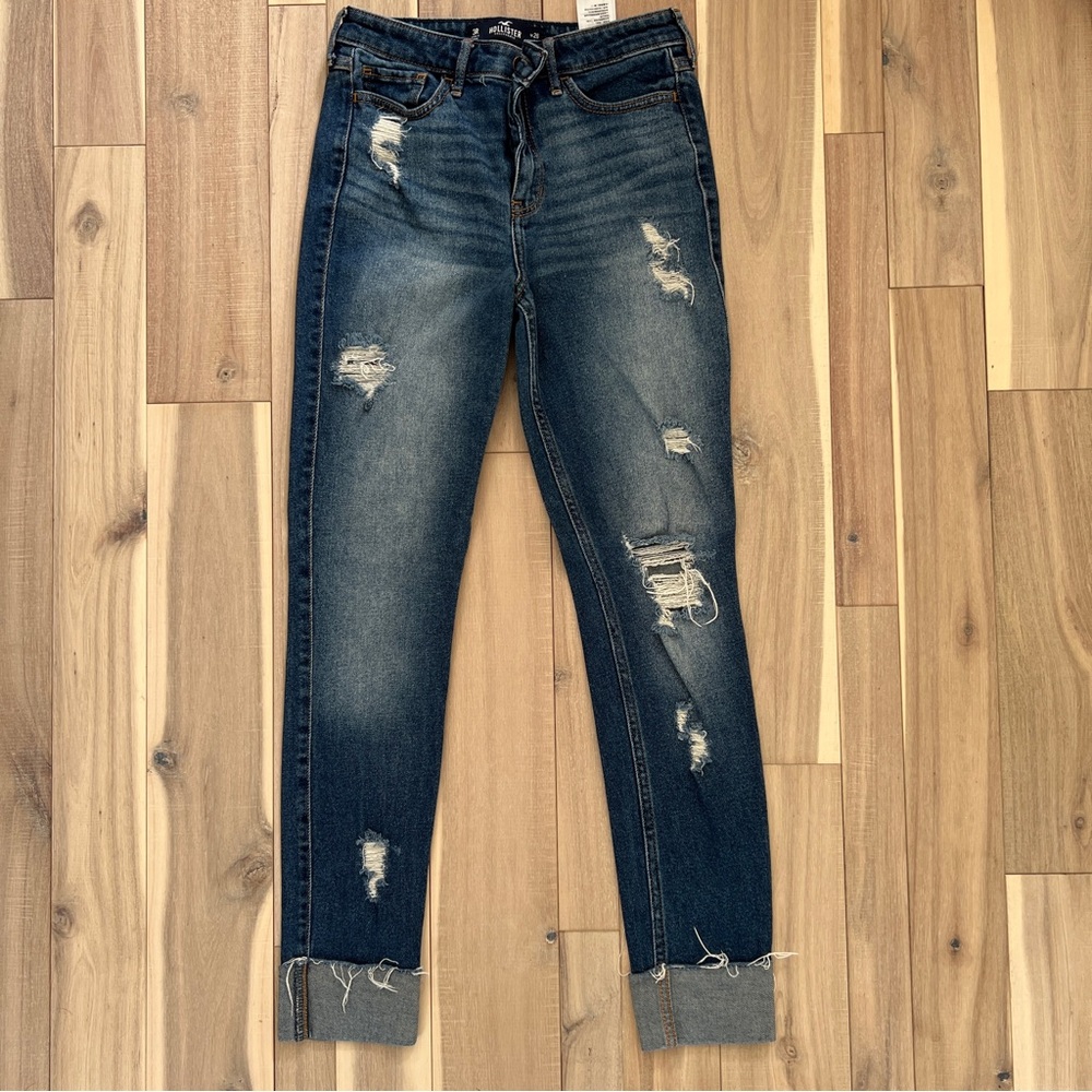 Distressed Blue Jeans